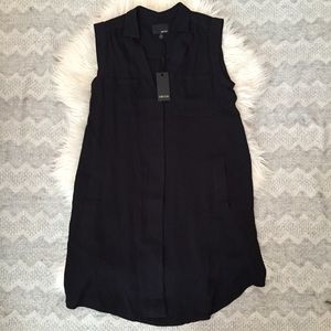 New Greylin Black Shirtdress Sleeveless